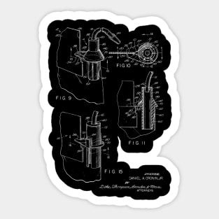 Urinary Drainage System Vintage Patent Hand Drawing Sticker